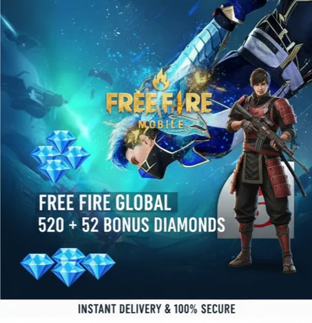 شحن جواهر فري فاير 520+52💎diamonde free fire