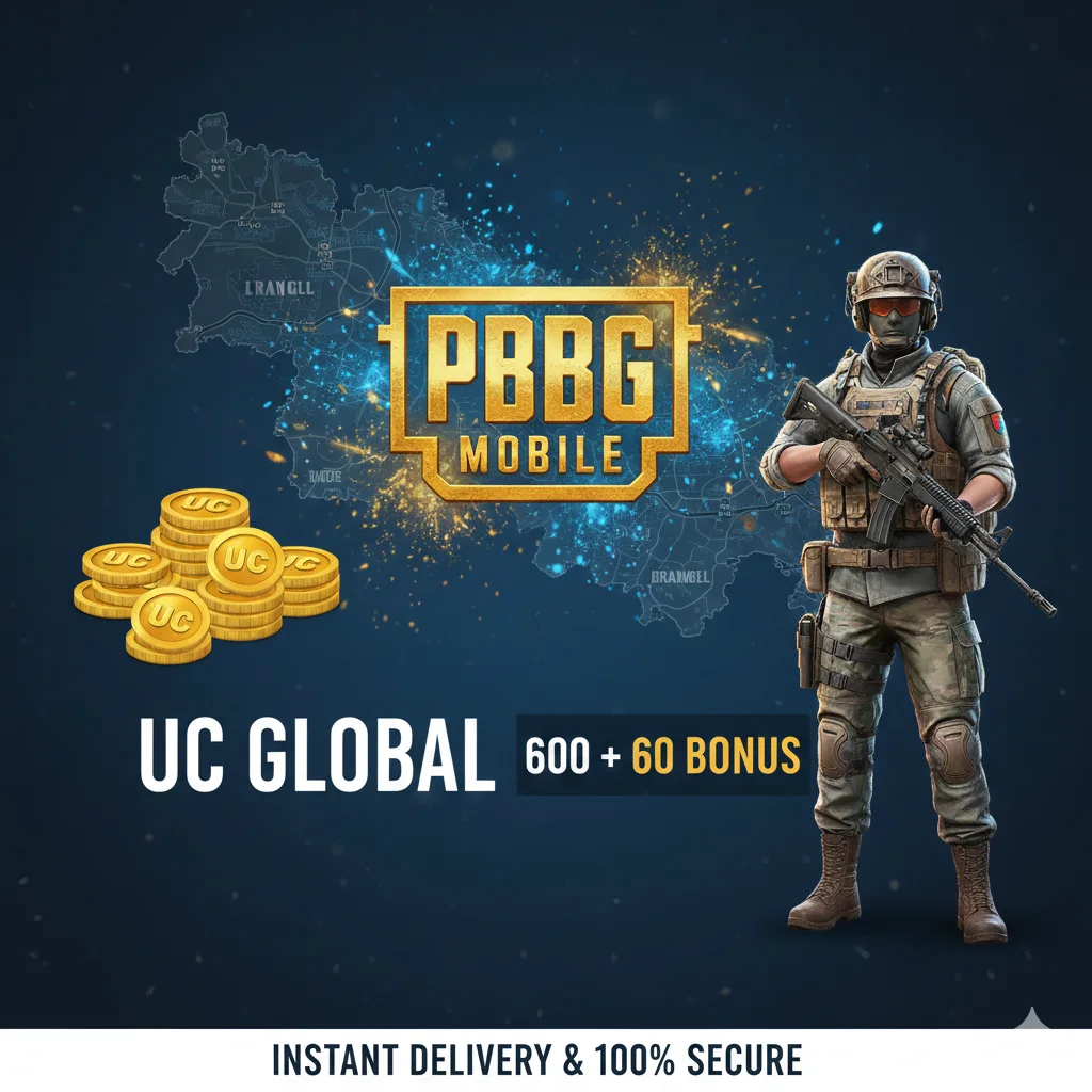شحن شدات ببجي عالمية 600+60uc