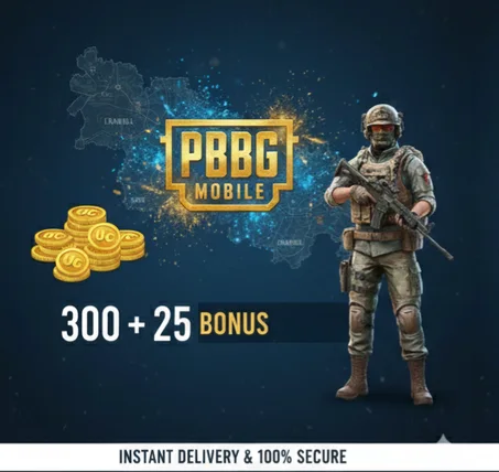 شحن ببجي 300+25 uc