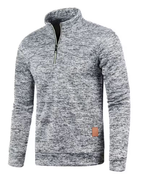 الرجال بلوزات الربيع سمكا البلوز نصف سستة البلوز للذكور هودي في الهواء الطلق Sweatshir الخريف بلون الياقة المدورة Swea