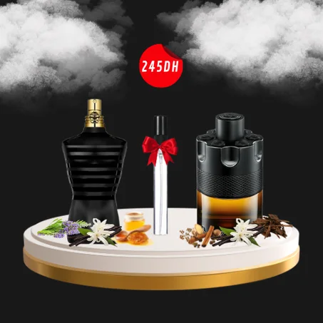 Pack 10 ml azzaro 10ml le male  10 ml cadeau