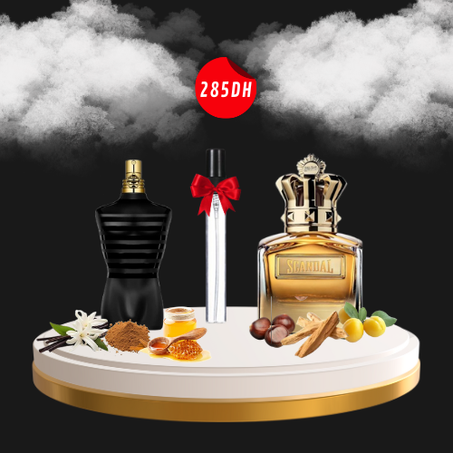 10 ml le male + 10 ml scandal absolu + 10 ml gratuit