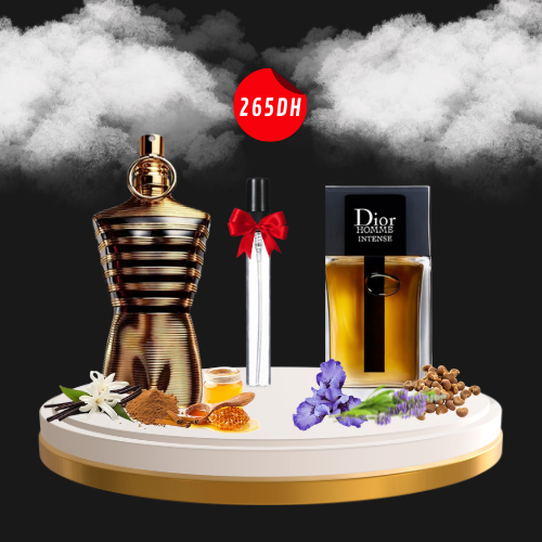 le male elixir + dior homme intense +10 ml gratuit