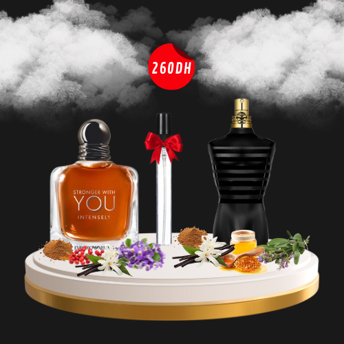 PACK 10ML INTENSLY + 10ML LE MALE + 10ML CADEAU