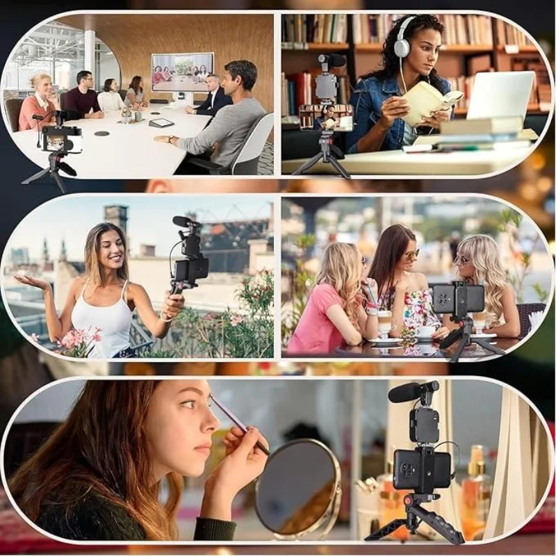 Kit Vlogging Smartphone Trépied LED Micro