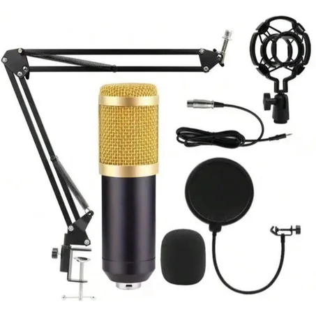 Kit Microphone Condensateur Studio BM-800 + V8