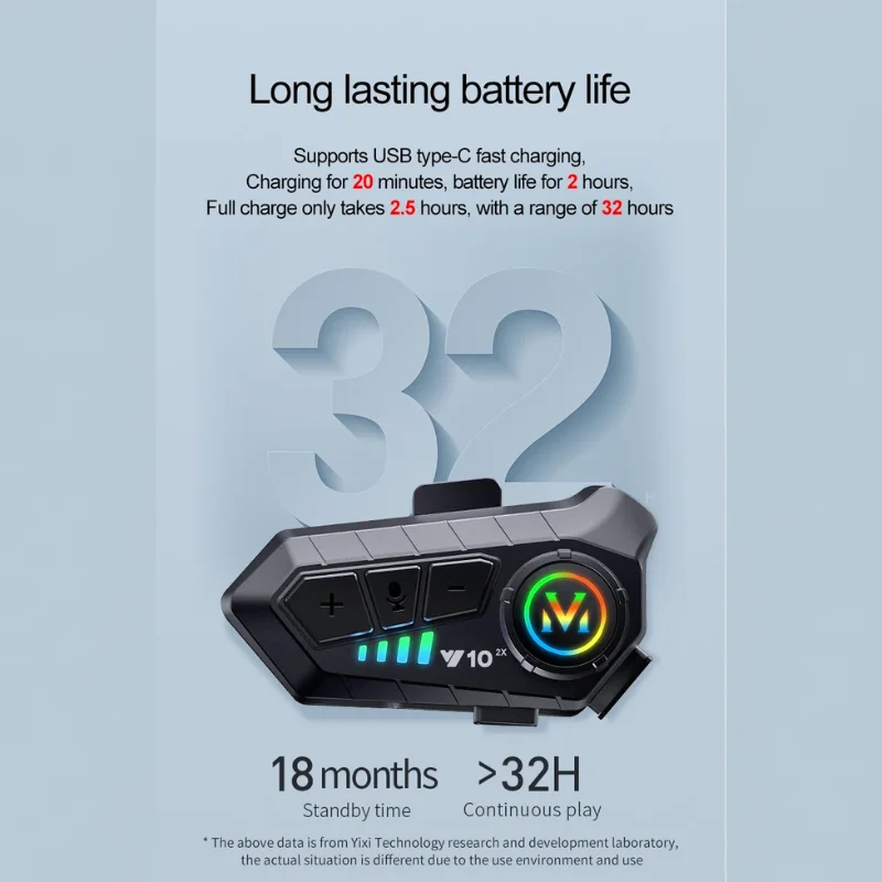 V10 Intercom Moto Casque Bluetooth