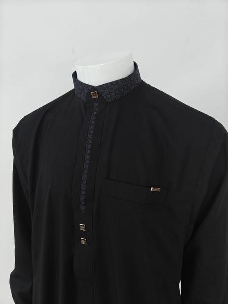 قميص الأناقة الذهبية أسود