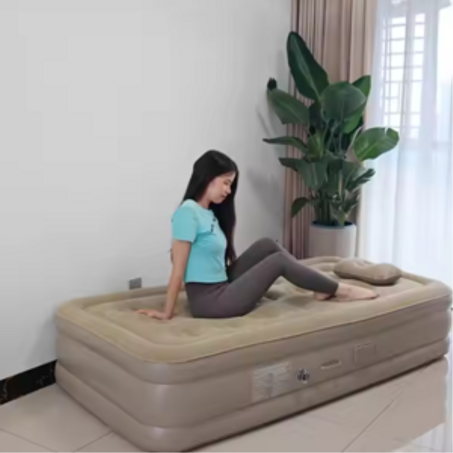 MATELAS GONFLABLE 1 PLACE + POMPE INTEGREE