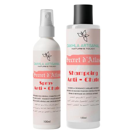 Pack Anti-chut Shampoing 150 ML + Spray 100 ML /     باك مكافحة تساقط الشعر: شامبو وسيروم متكاملان