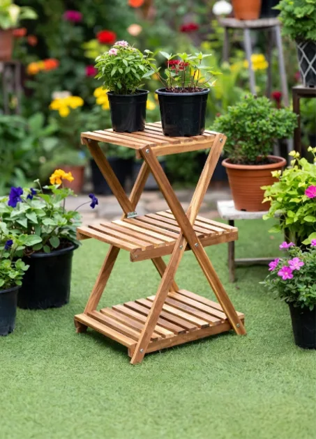 رف النباتات الخشبي