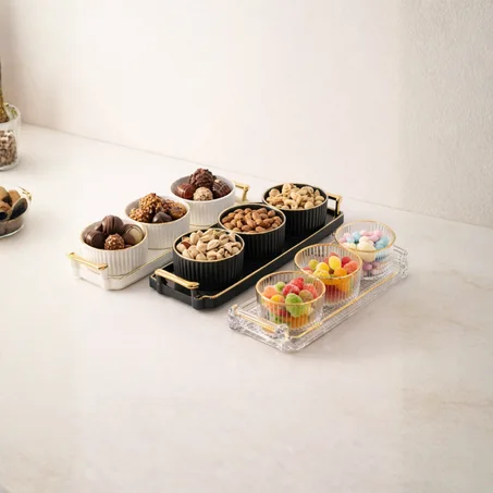 طقم تقديم رامكان الذهبي ( 9 قطع ) ✨