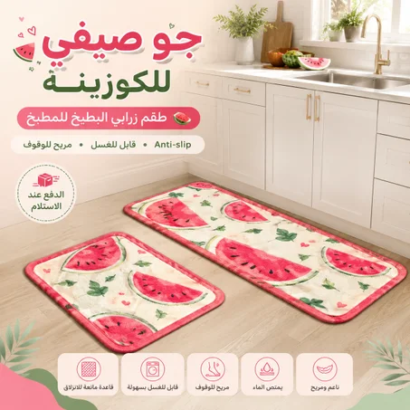 طقم زرابي البطيخ للمطبخ 🍉