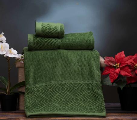 Serviettes de bain - Pack de 3 serviettes 100٪coton