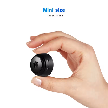 A9  كاميرا صغيرة  بدقة 1080 بكسل وتردد 2.4 جيجاهرتز وكاميرا واي فاي لاسلكية بزاوية 150 درجة ورؤية ليلية وكاميرا أمان لاسلكية ومراقبة كاملة في الوقت الفعلي