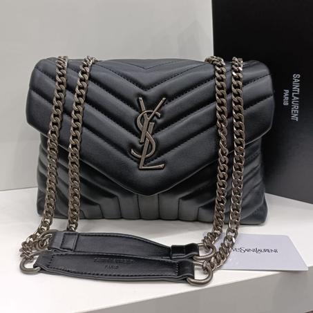 Sac YSL Loulou "Noir Signe Argenté"