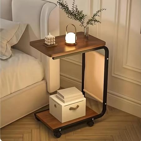 C-Shaped End Table Movable Couch Side Table – طاولة جانبية متحركة بتصميم حرف C للأريكة