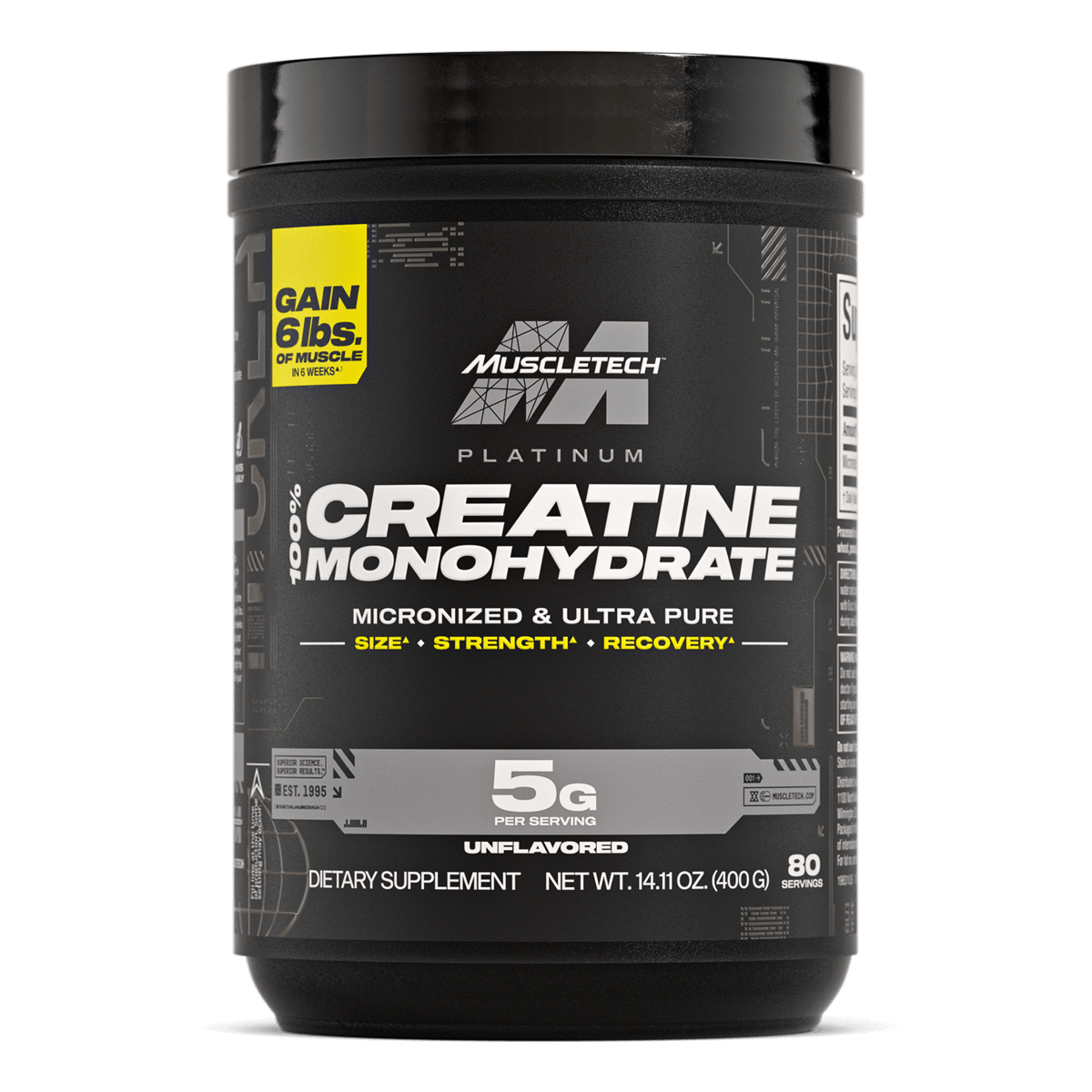 PLATINUM 100% CREATINE Monohydrate Micronized & Ultra Pur