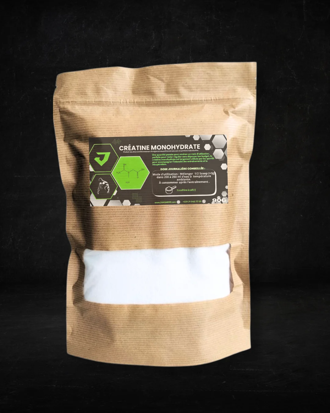 + créatine Monohydrate micronisée (1 mois d’utilisation)