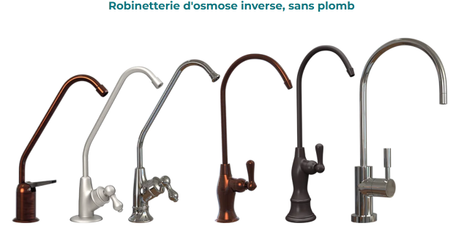 Robinetterie d'osmose inverse, sans plomb
