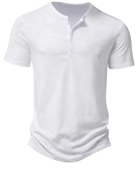 قمصان قصيرة الأكمام صيفية ذات لون واحد للرجال من هينلي كراجن سومر، تي شيرت بولو للرجال بجودة عالية.