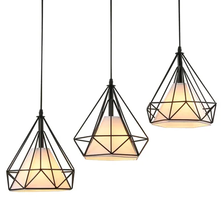 Lot de 3 pièces Suspension Moderne Minimaliste –  Américain Créatif, Style Art Diamant