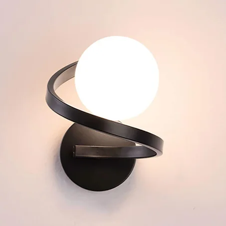 Applique murale en verre globe