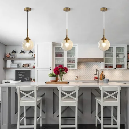 Suspension Lampe Pendante Globe en Verre