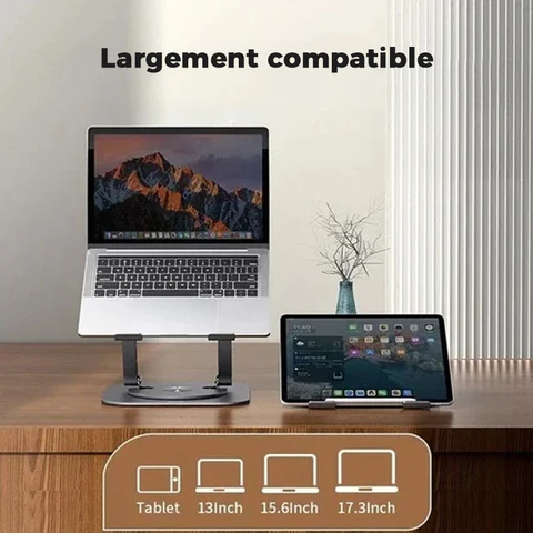 Support pour ordinateur portable rotatif à 360 °
