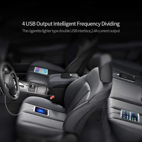 منفذ USB 4x رباعي لشحن اربع هواتف في نفس الوقت في السيارة