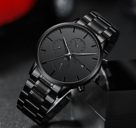 ساعة يد رجالي  وبتصميم بسيط،