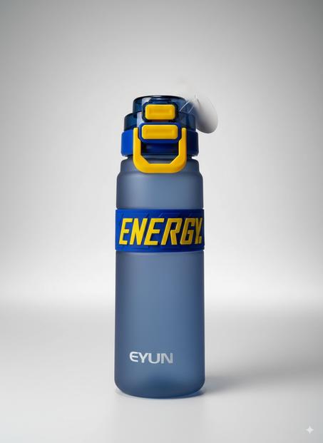 قارورة ماء رياضية EYUN بتصميم ENERGY مصنوعة من مواد عالية الجودة وآمنة غذائياً (BPA Free).