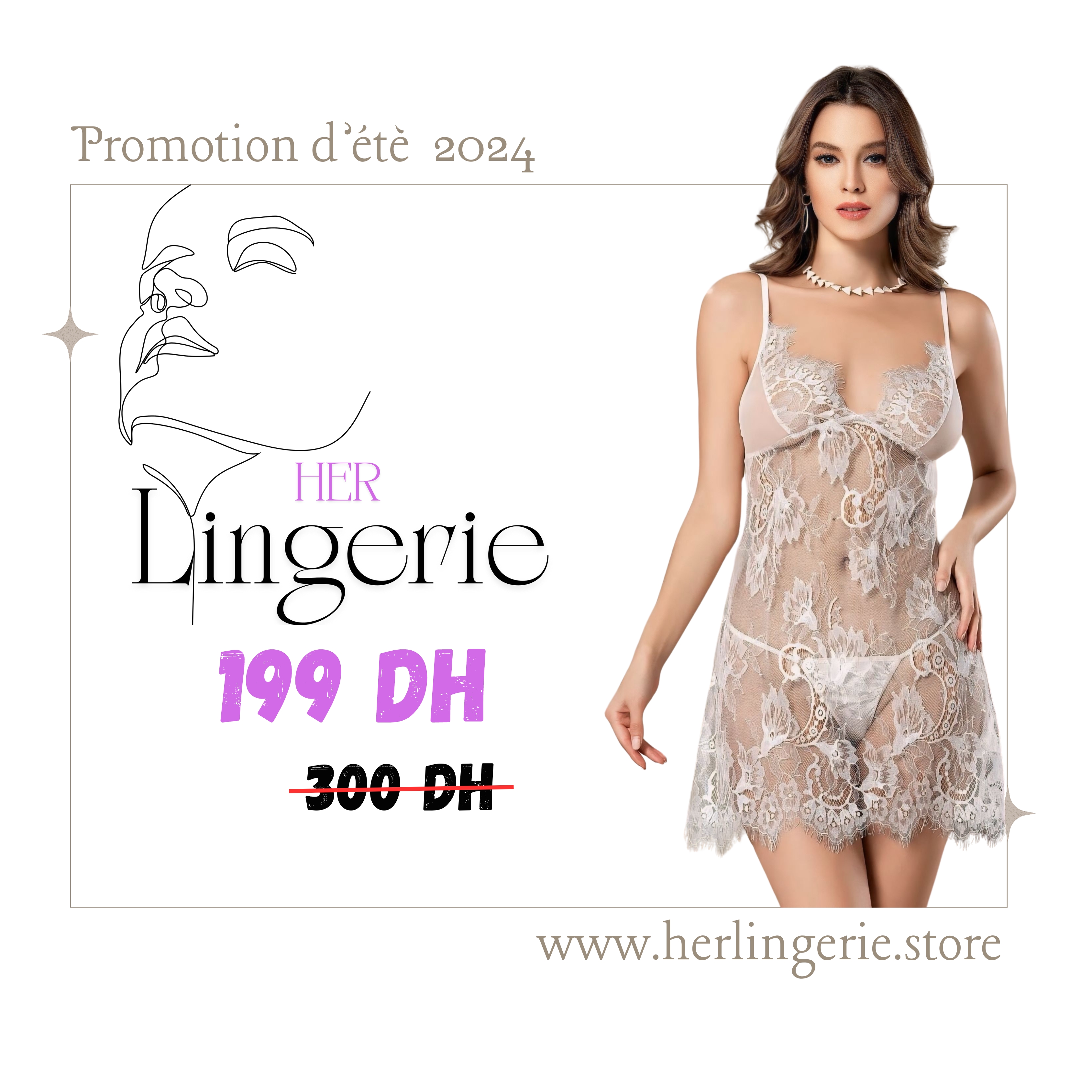 BABYDOLL + G-STRING ( LIVRAISON GRATUITE ET PAIEMENT A LA LIVRAISON )