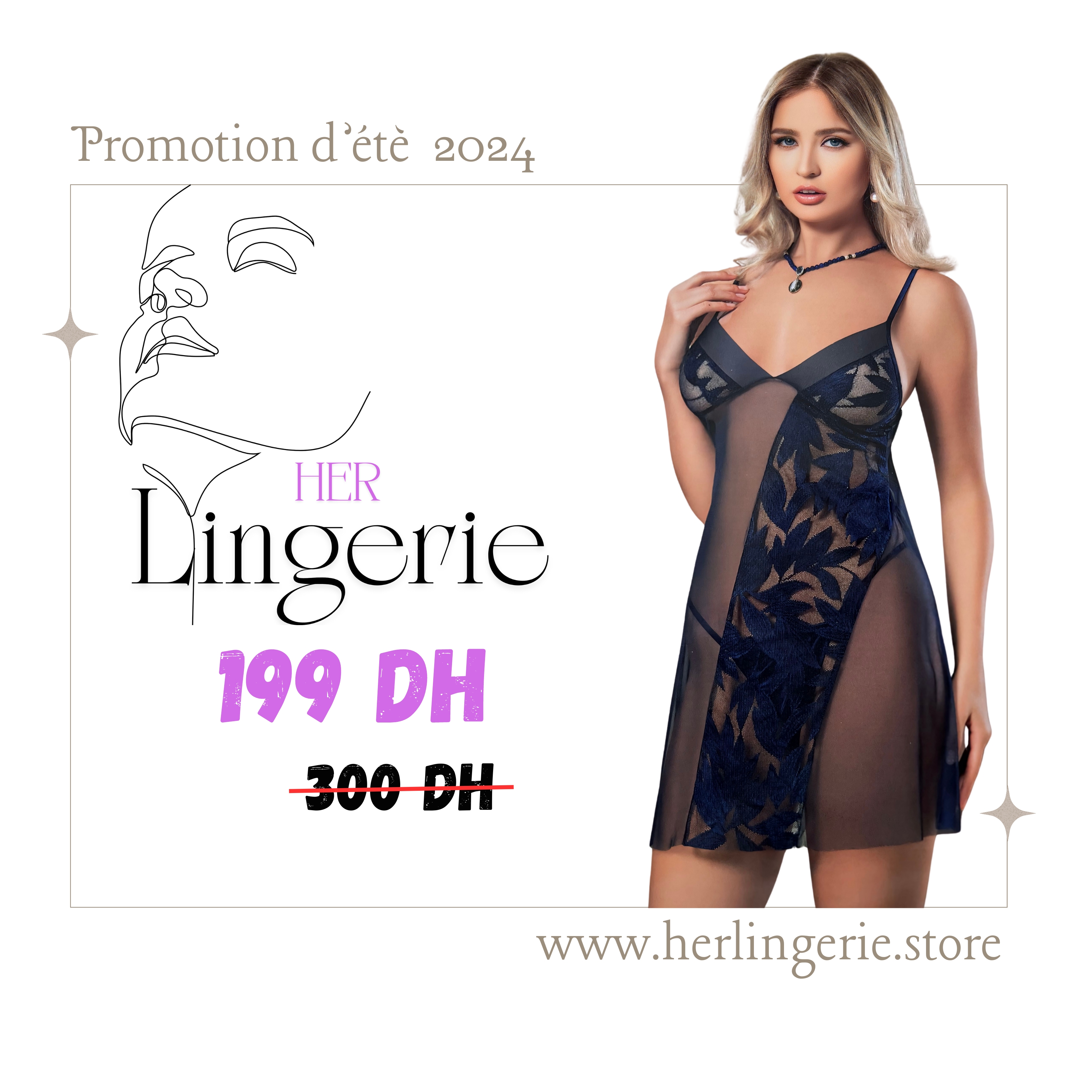BABYDOLL + G-STRING ( LIVRAISON GRATUITE ET PAIEMENT A LA LIVRAISON )