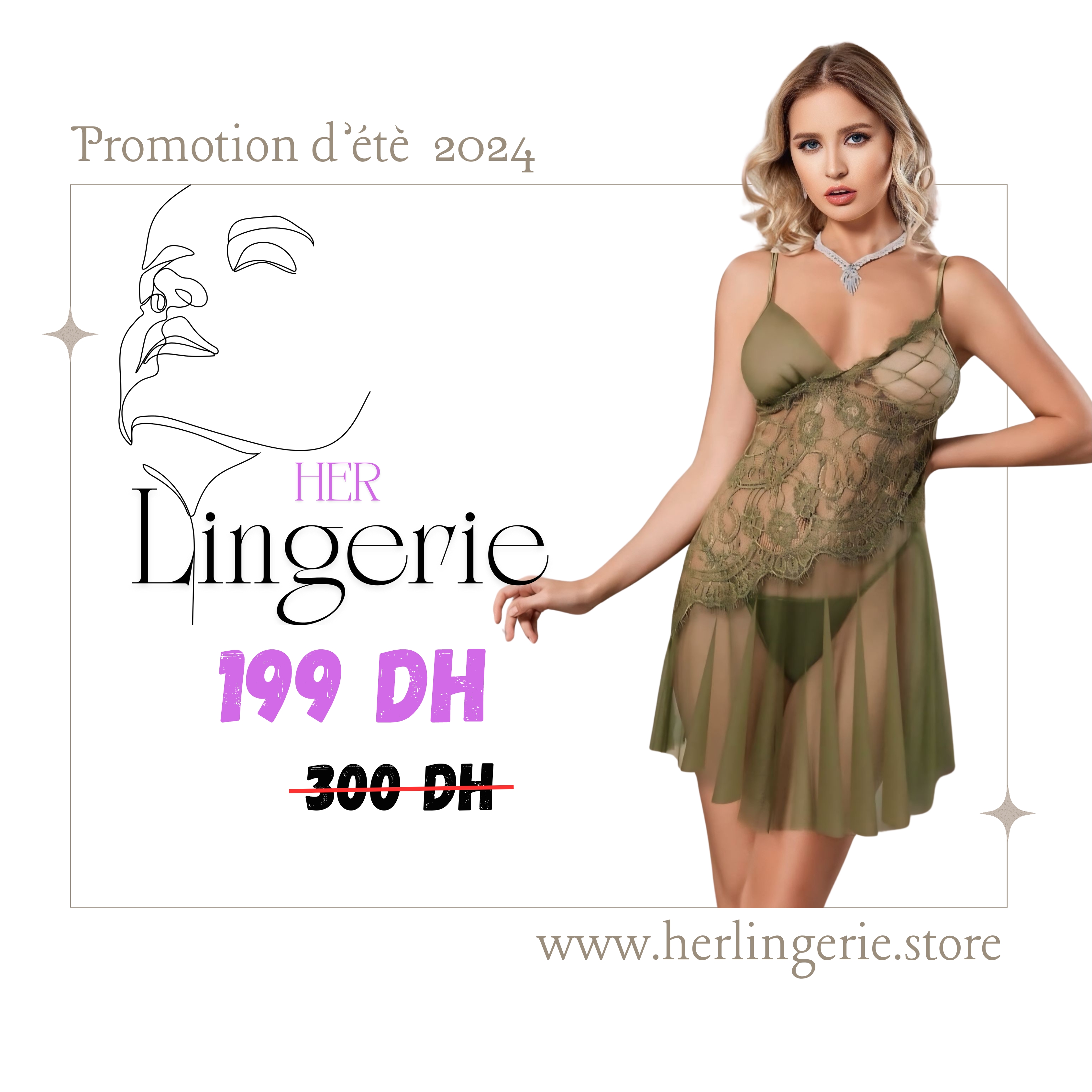 BABYDOLL + G-STRING ( LIVRAISON GRATUITE ET PAIEMENT A LA LIVRAISON )
