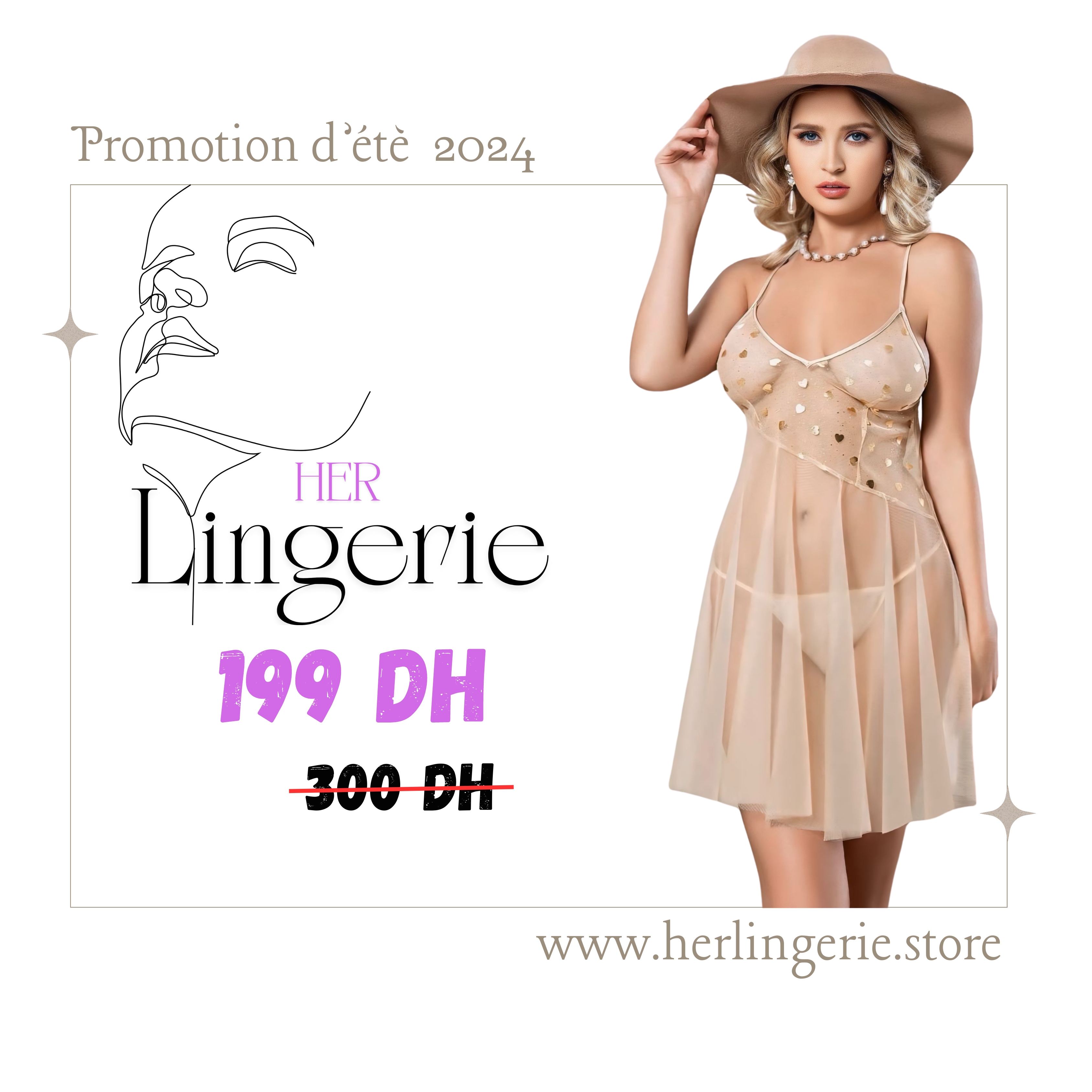 BABYDOLL + G-STRING ( LIVRAISON GRATUITE ET PAIEMENT A LA LIVRAISON )