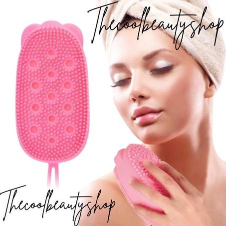 Brosse de bain moussante en silicone, Brosse exfoliante pour corps double face multicolors