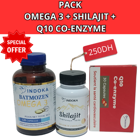 مجموعة أوميغا 3 + شيلاجيت + ك10 كوأونزيم