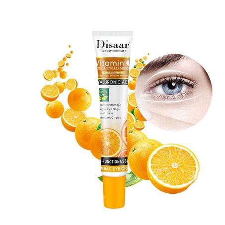 Disaar Crème pour les yeux à la vitamine C, Anti-rides, Anti-âge, élimine les cernes
