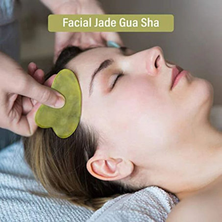 Outil de massage en pierre naturel de jade Gua Sha