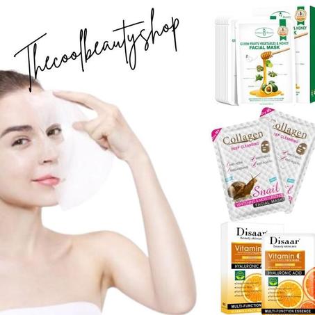 3*Masques Facial anti-oxidation, anti-âge, blanchissant