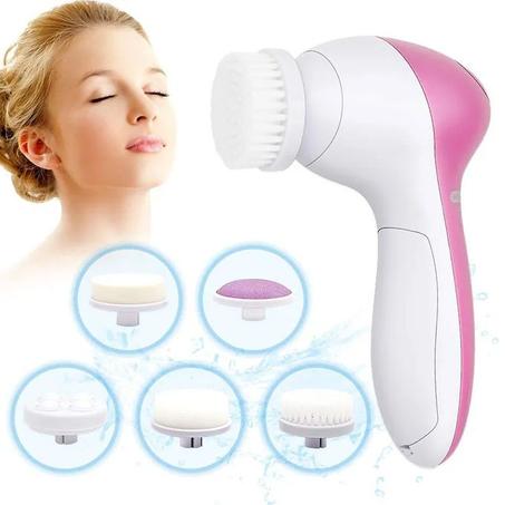 5 en 1- Brosse électrique de nettoyage et massage du visage et de corps
