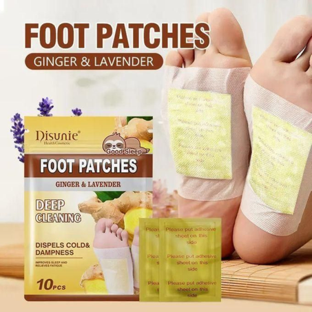 Disunie 10 pièces détox pieds patchs corps minceur nettoyage base de plantes adhésif