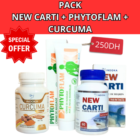 مجموعة دعم العظام و المفاصل غضروف سمك القرش + فيتوفلام + كوركوما