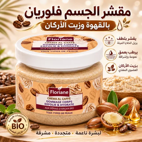 مقشر الجسم فلوريان بالقهوة وزيت الأركان