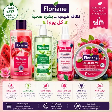 مجموعة Floriane للعناية اليومية المتكاملة بالبشرة والجسم