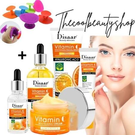 Disaar Ensemble de soins du visage blanchissant en profondeur, hydratant et nourrissant+Brosse nettoyante visage