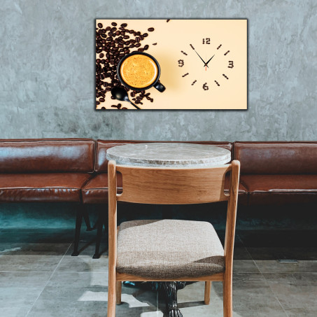 Horloge et Tableaux Café pour une Atmosphère Inspirante