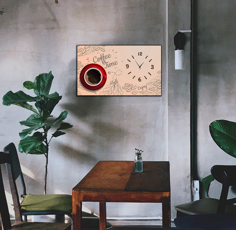 Horloge et Tableaux Café pour une  Atmosphère