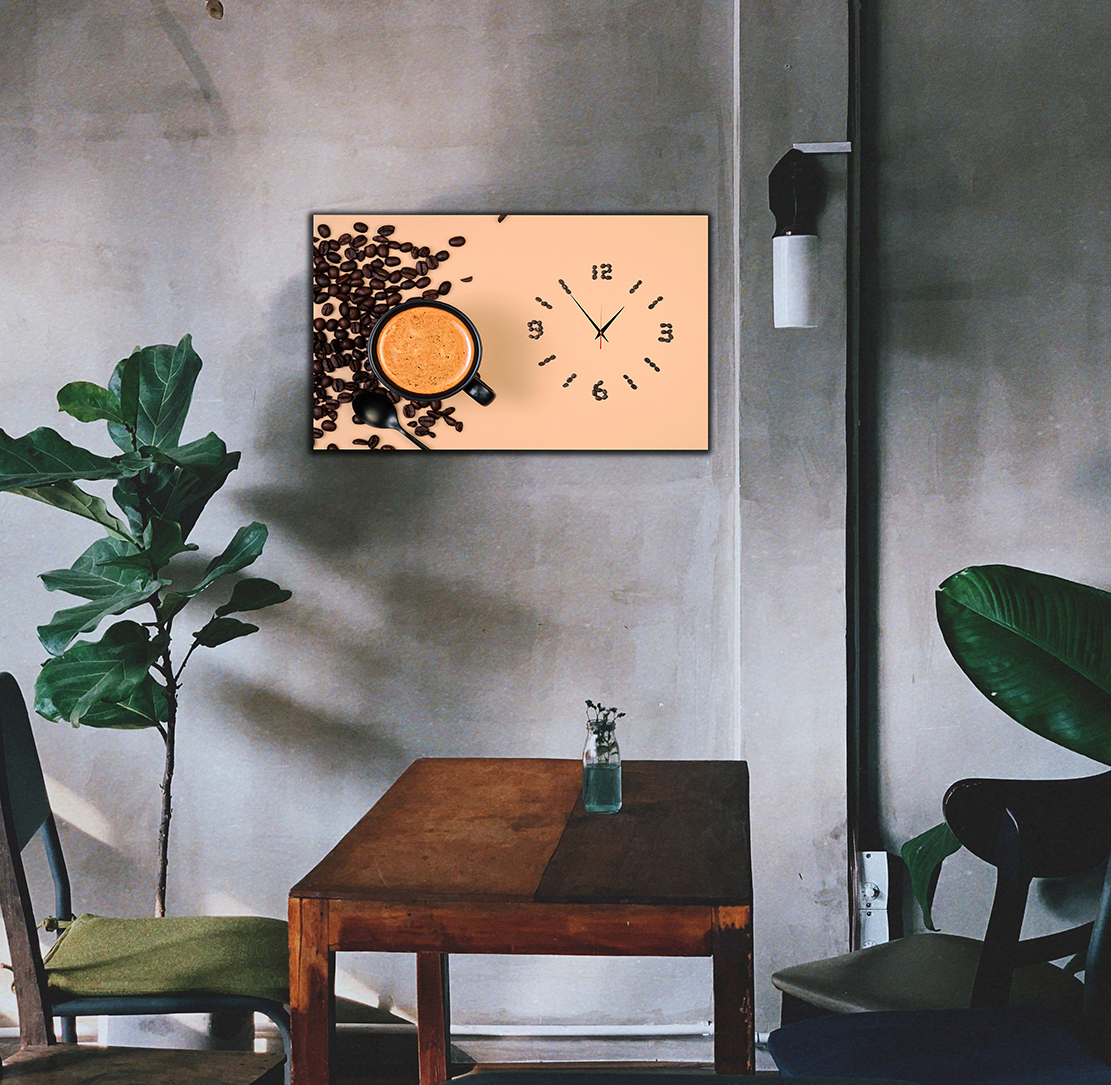 Horloge et Tableaux Café pour une Atmosphère Inspirante